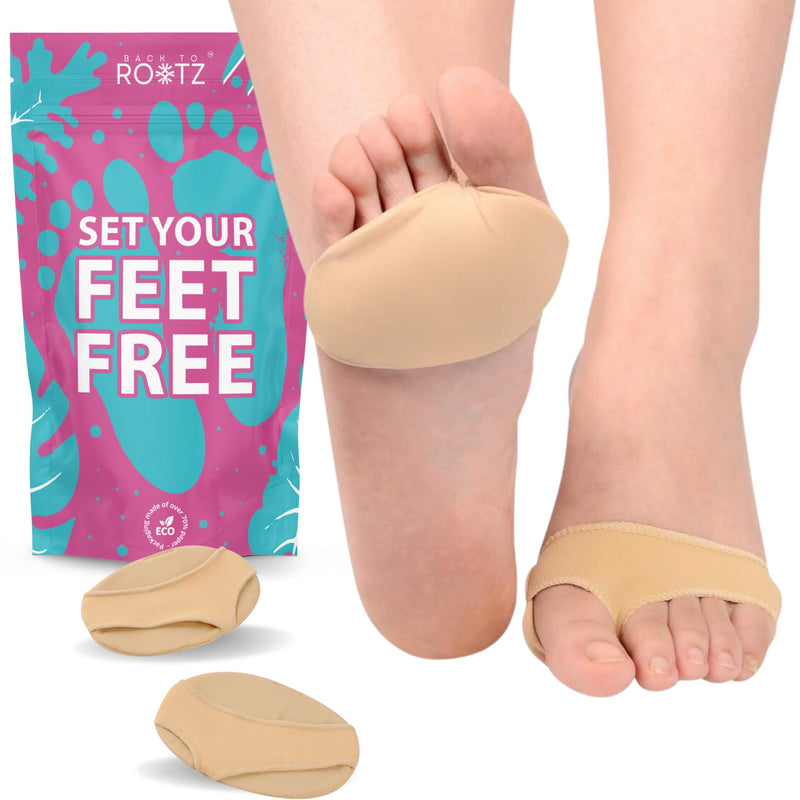 [Australia] - Silicone gel metatarsal pad with fabric lining | relieves pain and pressure on the forefoot | ideal for uncomfortable heels and shoes (Small (35-41)) Small (35-41) 
