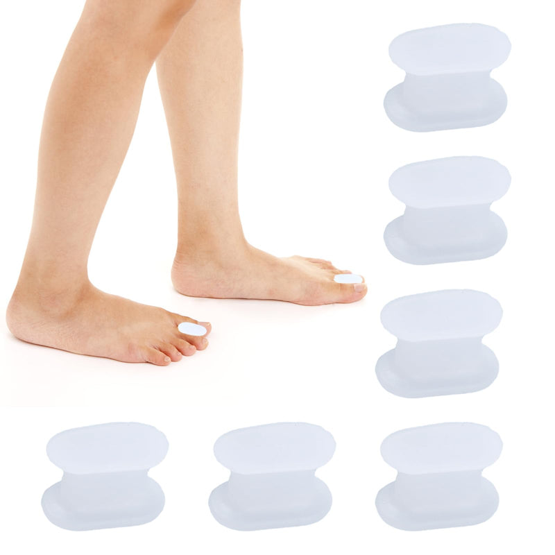 [Australia] - Pack of 6 silicone toe spacers, toe spacers separators, silicone toe separators, correction toe spacers, gel toe separators, hallux valgus correction set for big toes 