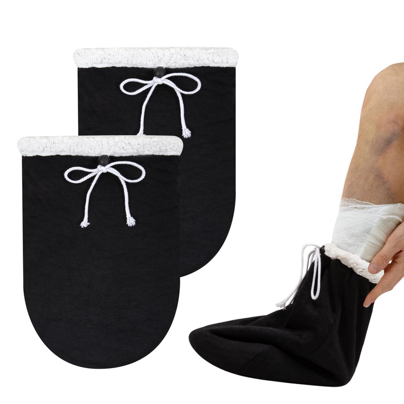 [Australia] - Nogsay Plaster Toe Protector Socks, Plaster Socks, Plaster Toe Protector Socks for Men and Women, Cast Sock Toe Cover, Soft Thick, Plush Foot Warmer, Plaster Hiking Boots Protection 