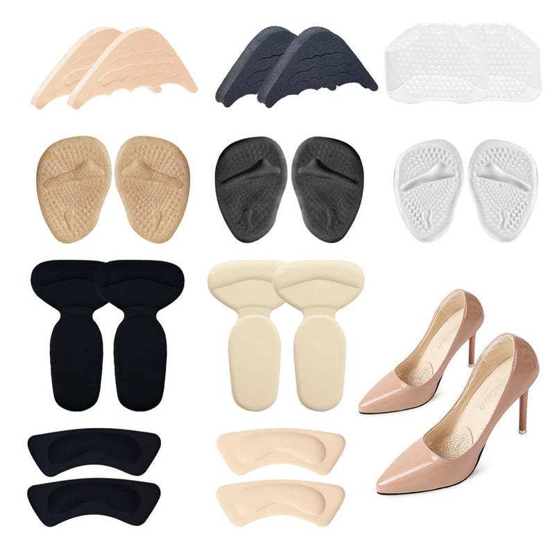 [Australia] - Pack of 10 foot pad set pads, washable forefoot pad, heel pad for shoes that are too large, heel protection for shoes, heel holder, sticker filler pads, arch support, insole 