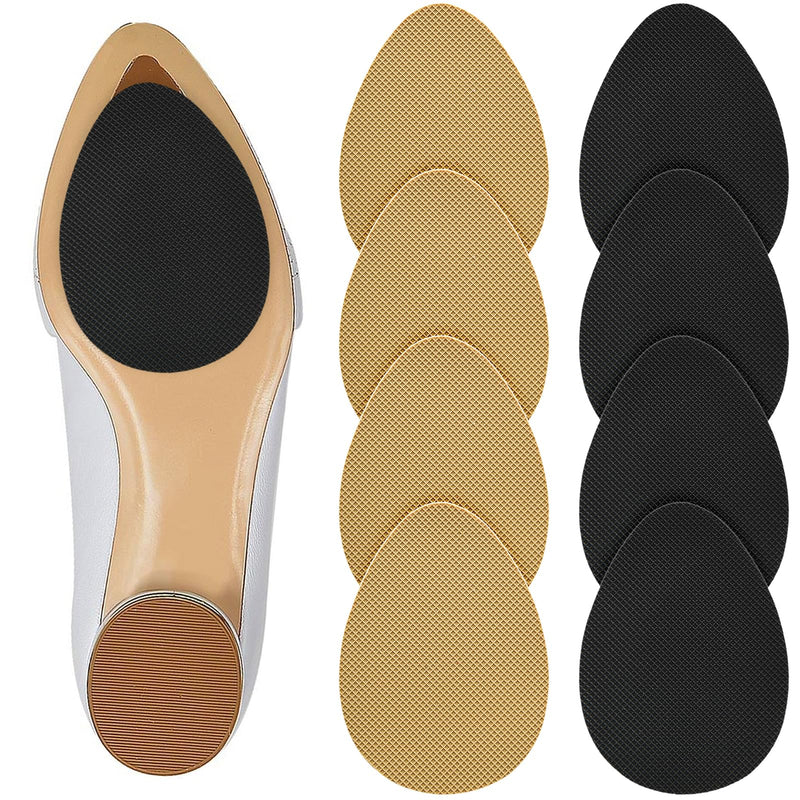 [Australia] - ASTER Pack of 8 anti-slip shoe pads, non-slip shoe soles for high shoes, rubber soles for sticking on, adhesive anti-slip shoe pads, self-adhesive shoe sole protection 