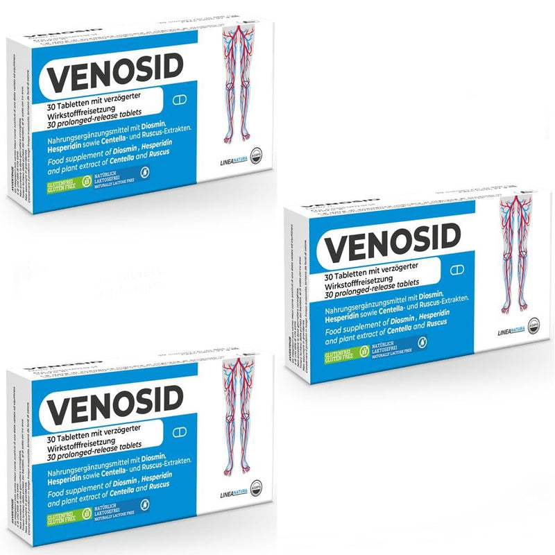 [Australia] - Useful for blood circulation in the leg veins with Hesperidin Diosmin 400mg Microcirculation for varicose veins and ruptured capillaries 90 tablets Venoside Agips (3 boxes) 3 boxes 