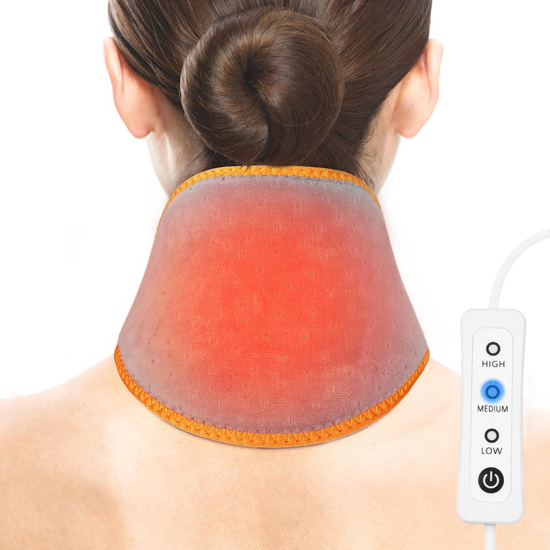 [Australia] - Comfheat USB Neck Heating Pad for Neck Pain Relief Heated Neck Wraps Neck Warmer Hot Compress Heat Packs for Neck Soreness Stiffness Adjustable Temperature Auto Shut Off Neck Heating Pad 