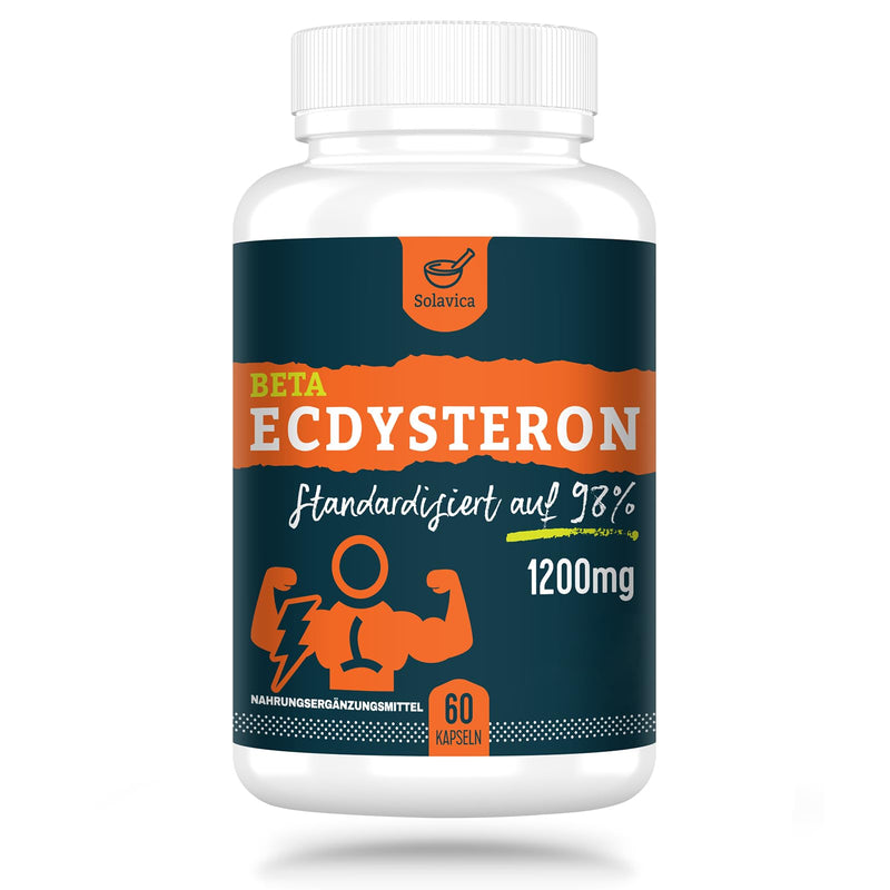 [Australia] - Beta Ecdysterone Supplement 1200 mg per Serving - 98% Maximum Purity of Ecdysterone 60 Count 60 Count (Pack of 1) 