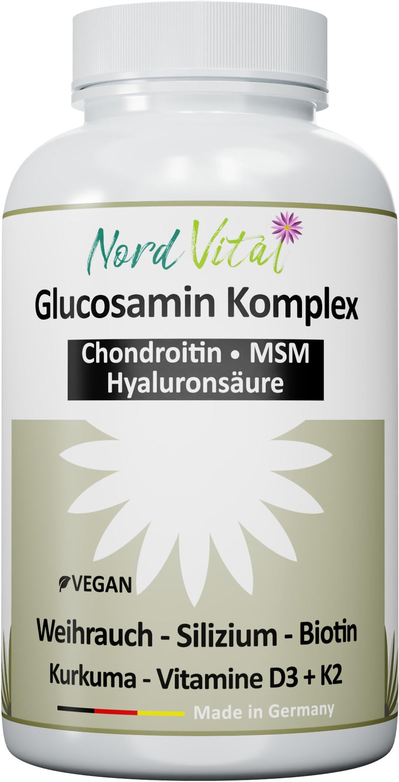 [Australia] - NEW! Glucosamine, vegan chondroitin, MSM, frankincense, hyaluronic acid and silicon - With vitamin C, copper, manganese, selenium, biotin, zinc, black pepper, vitamin D3 and K2 - Made in Germany 