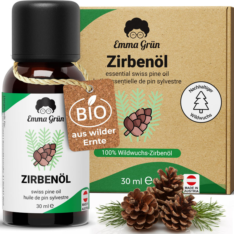 [Australia] - Emma Grün® Organic Stone Pine Oil [100% NATURALLY PURE] - Real Stone Pine Oil 30ml from Alpine Wild Growth - FOOD QUALITY - Pure Natural Essential Oil - Woody Stone Pine Oil for Diffuser & Sauna Stone Pine 30 ml (Pack of 1) 