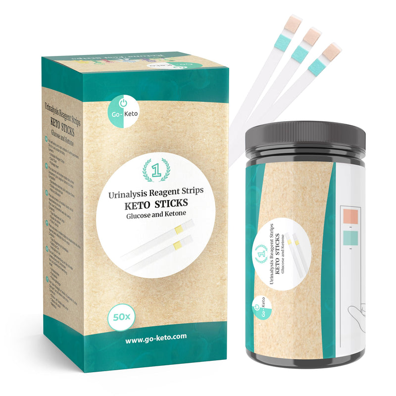 [Australia] - Go-Keto Keto Sticks 50 pieces - glucose + ketone urine test strips for measuring easily at home, perfect for accompanying a keto diet 
