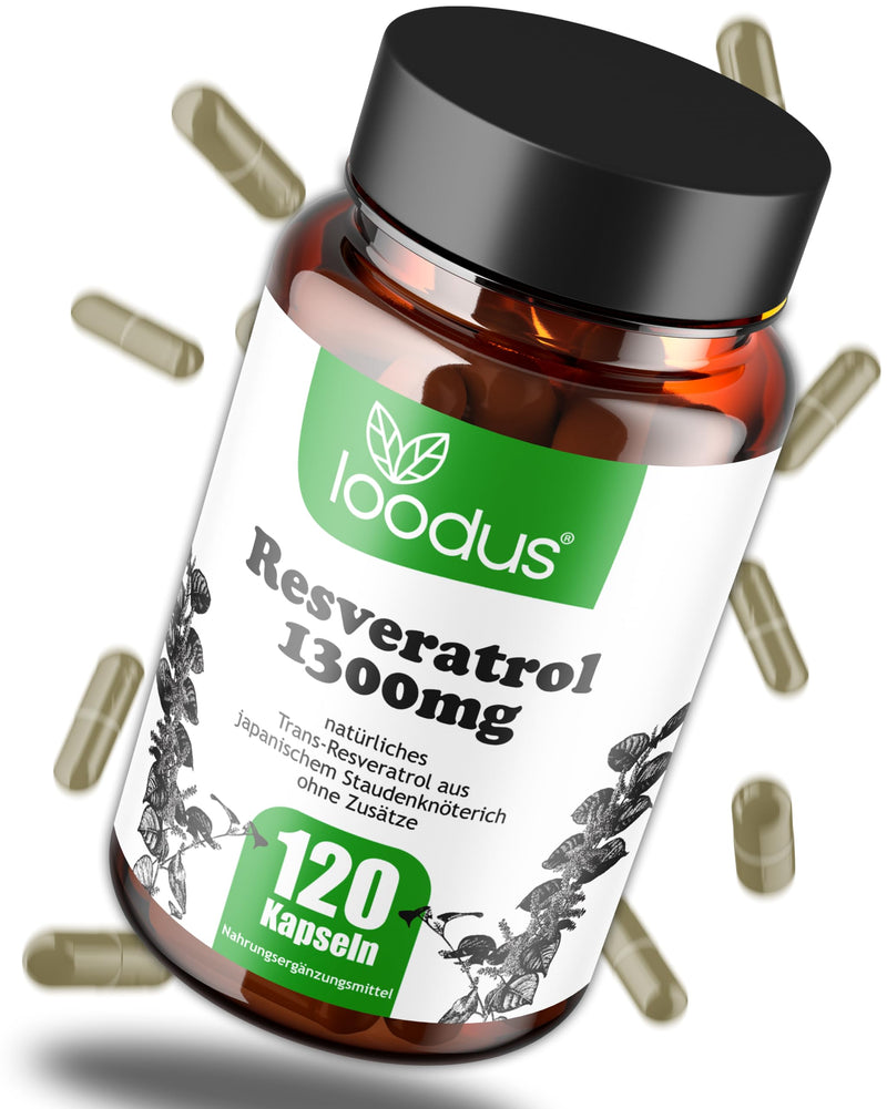 [Australia] - 120 high-dose resveratrol capsules - 100:1 resveratrol extract - 1300 mg high-dose trans resveratrol in 2 capsules/day from Japanese knotweed extract - high-dose, natural & vegan 120 pieces (pack of 1) 