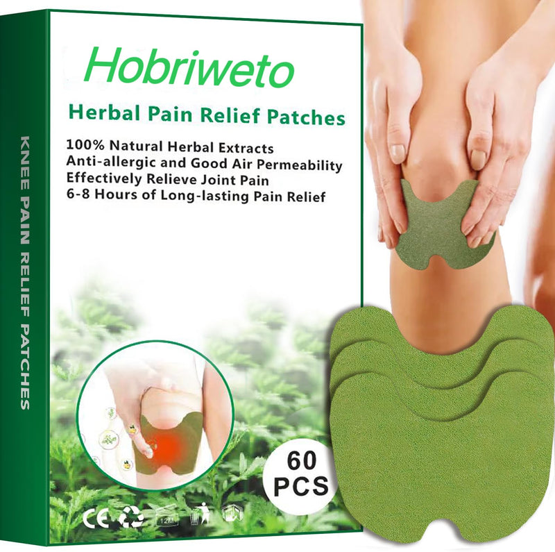 [Australia] - Pain Relief Patches, Pack of 60 Pain Relief Knee Patches, Wellness Pain Relief Patches for Knees, Back, Neck, Shoulders, Deep Heat to Relax and Loosen Muscles Green 