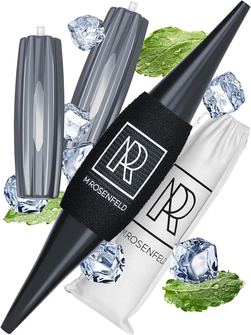 [Australia] - M. ROSENFELD Ice Bazooka Shisha Set - Shisha Mouthpiece with 2 Reinforced Ice Packs and Soft Grip Tape Improved Ice Hose Shisha Black Shisha Accessories Set Mouthpiece New Fresh Ice 
