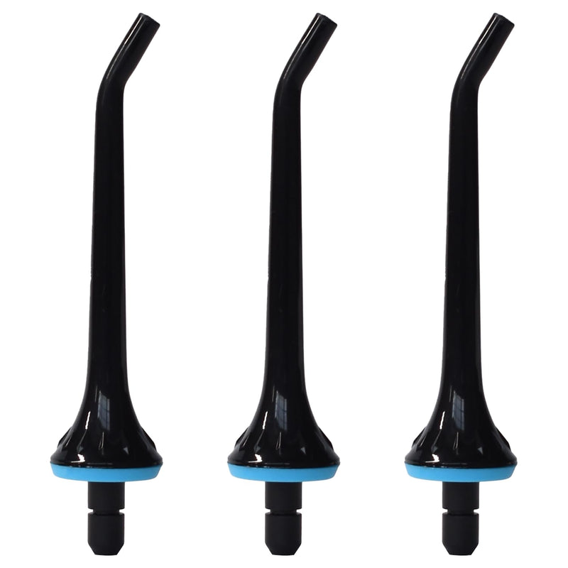[Australia] - Replacement tips for COSLUS, Hangsun, Nicwell water flosser, oral irrigator attachments jet tip nozzle, black, 3 pieces 