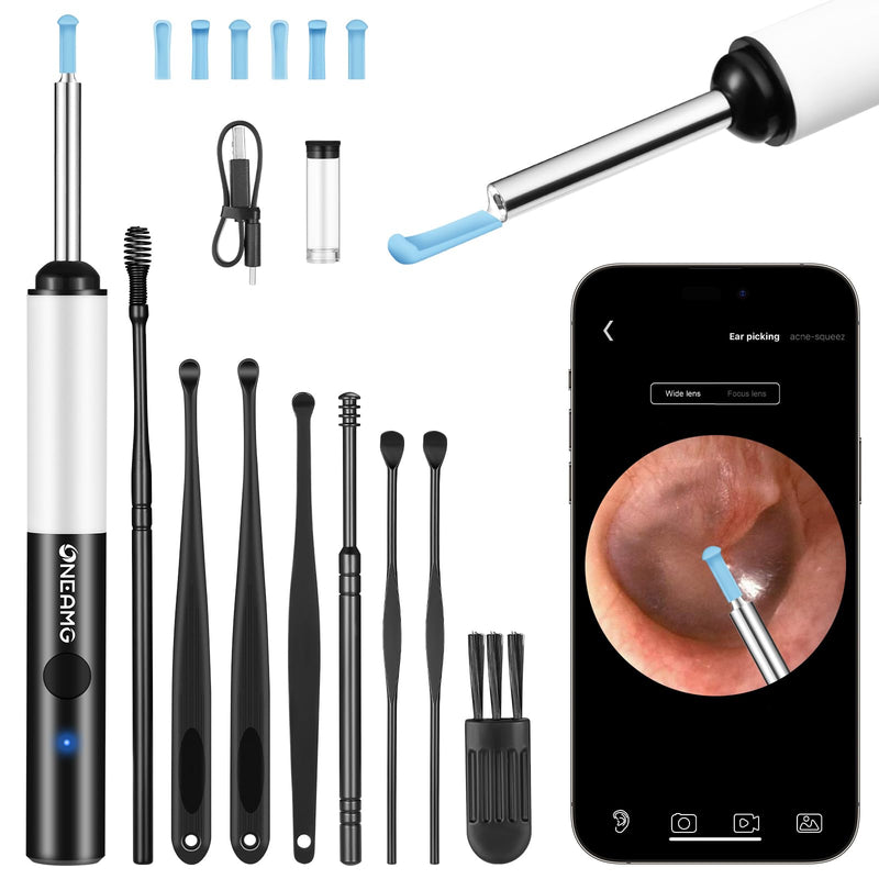 [Australia] - Earwax Remover Otoscope, OneAmg 1920P HD Otoscope with 6 LED Light, IP67 Waterproof Ear Endoscope, WiFi Ear Cleaner with Camera, Ear Cleaner for Adults, Children, iPhone, iPad, Android 