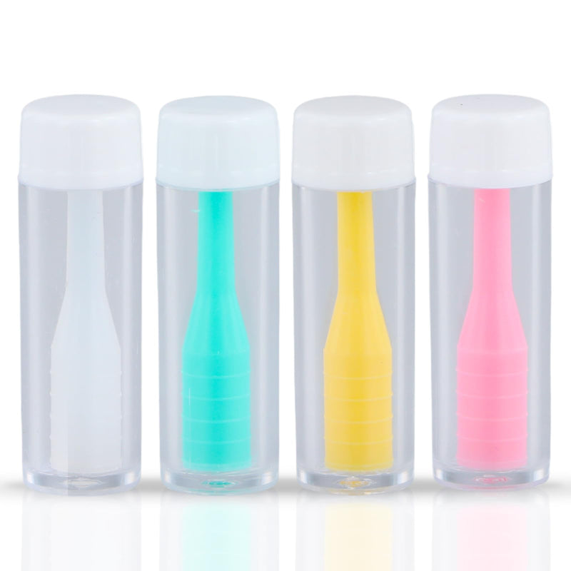 [Australia] - Anseom Silicone Contact Lens Remover Hard, Pack of 4 Contact Lens Inserters with Bottle Contact Lens Insertion Removal Tool for Travel Home Use 
