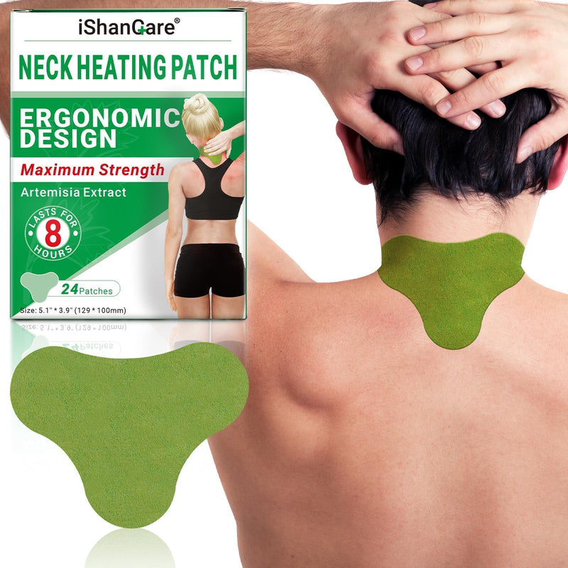 [Australia] - iShanCare Neck Pain Relief Plasters, Pack of 24 Heat Plasters Patch, 8 Hours Deep Relief for Neck, Back, Knees, Shoulder Neck 