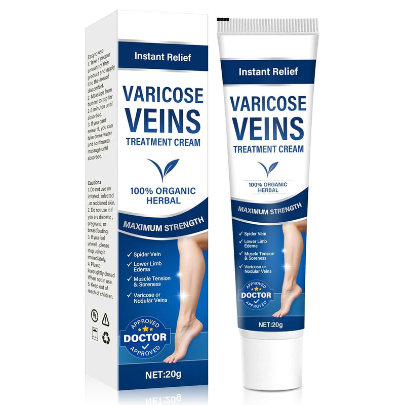 [Australia] - Grgowe Varicose Veins Cream, Varicose Veins Cream, Cream for Spider Veins, Active Veins, Anti-Varicose Veins Cream, Cream for Relieving and Preventing Varicose Veins, Improve Blood Circulation for Legs 