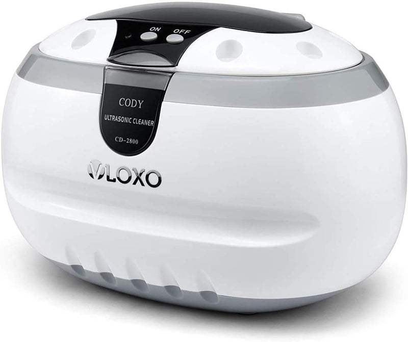 [Australia] - 600ml Ultrasonic Cleaner-VLOXO Ultrasonic Cleaner 42kHz Ultrasonic Device for Glasses Watches Jewelry Earrings Necklaces Razors Dentures Tools Cosmetic Brush 50W Cleaning Bath White-cd2800 