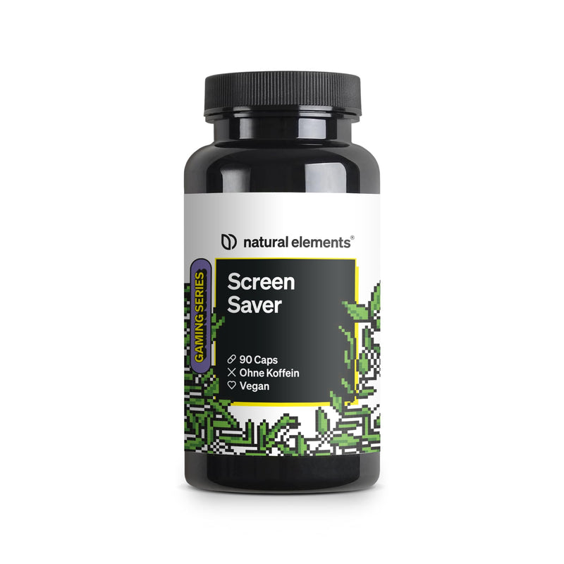 [Australia] - Screen Saver eye vitamin for gamers - 90 capsules with vitamin A - with lutein zeaxanthin and vitamin E - vegan, high dosage, without unnecessary additives - laboratory tested in Germany 