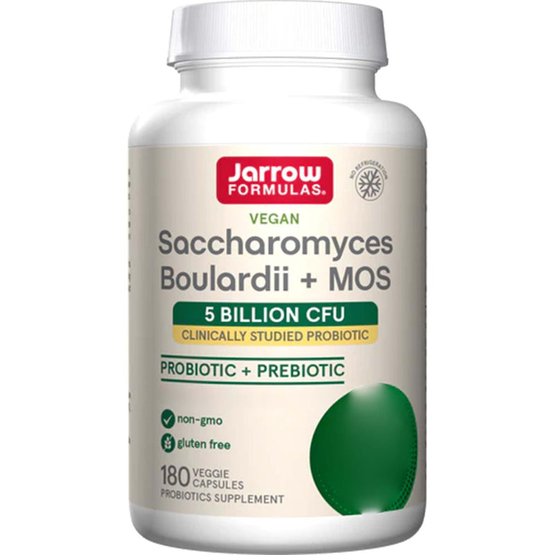 [Australia] - Jarrow Formulas, Saccharomyces boulardii plus MOS, 250mg, high dose, 180 vegan capsules, laboratory tested, gluten-free, vegetarian, soy-free, non-GMO 180 capsules 
