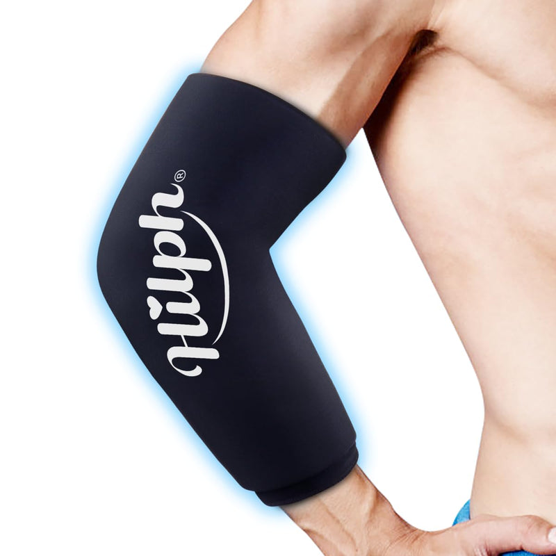 [Australia] - Hilph Cooling Pack for Elbow and Knee Injuries, Reusable Cooling Pads Gel Heat and Cold Therapy Cooling Pad Ice Pack for Tennis Elbow Sleeves for Pain Relief - M Soft Gel Elbow 