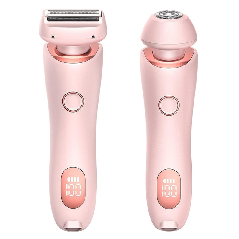 [Australia] - Women's Shaver, 2 in 1 Intimate Razor for Women Layhou Electric Shaver with IPX7 Waterproof, Painless Epilator, Wireless UBS Wet/Dry Epilator for Face Bikini Legs Arms Body (Pink) Pink 