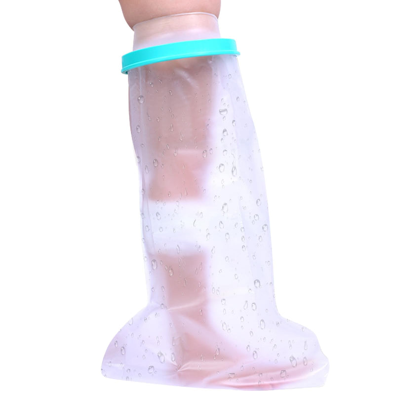[Australia] - SPOKKI Shower Protection Leg, Shower Protection Foot Waterproof, Cast Protection Waterproof Adults, Reusable Bandage Protection for Ankle Burning Keep Wound Bandages Dry Rib 