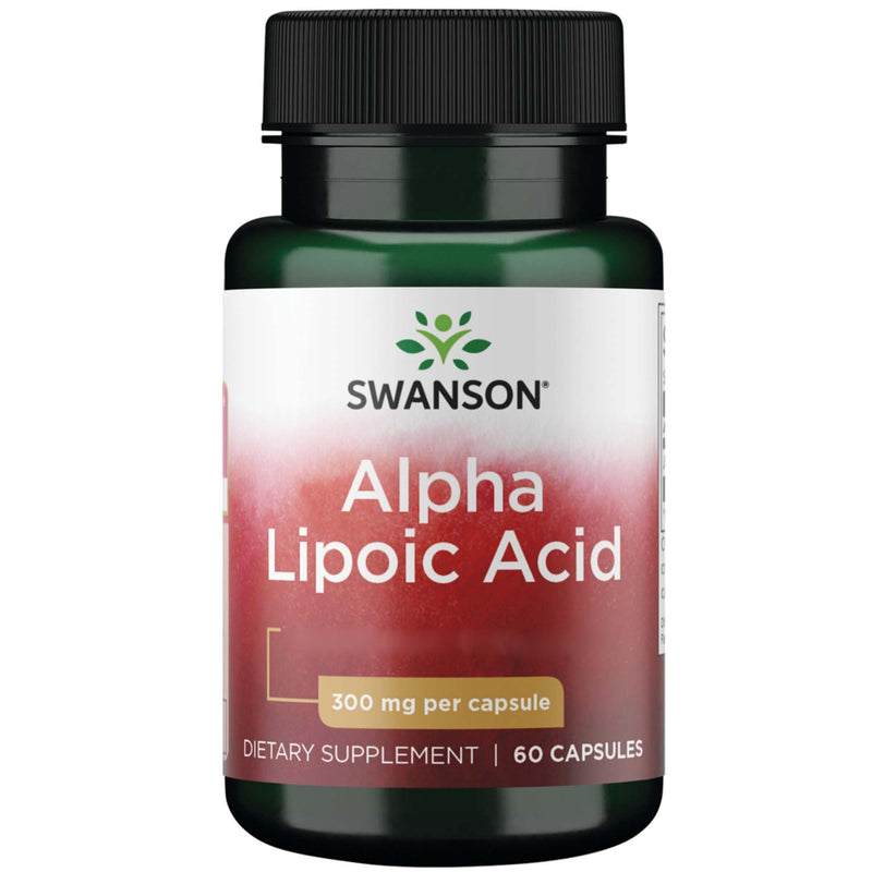 [Australia] - Swanson, Alpha-Lipoic Acid, ALA, 300mg, high dose, 60 capsules, laboratory tested, soy-free, gluten-free, non-GMO, lipoic acid 