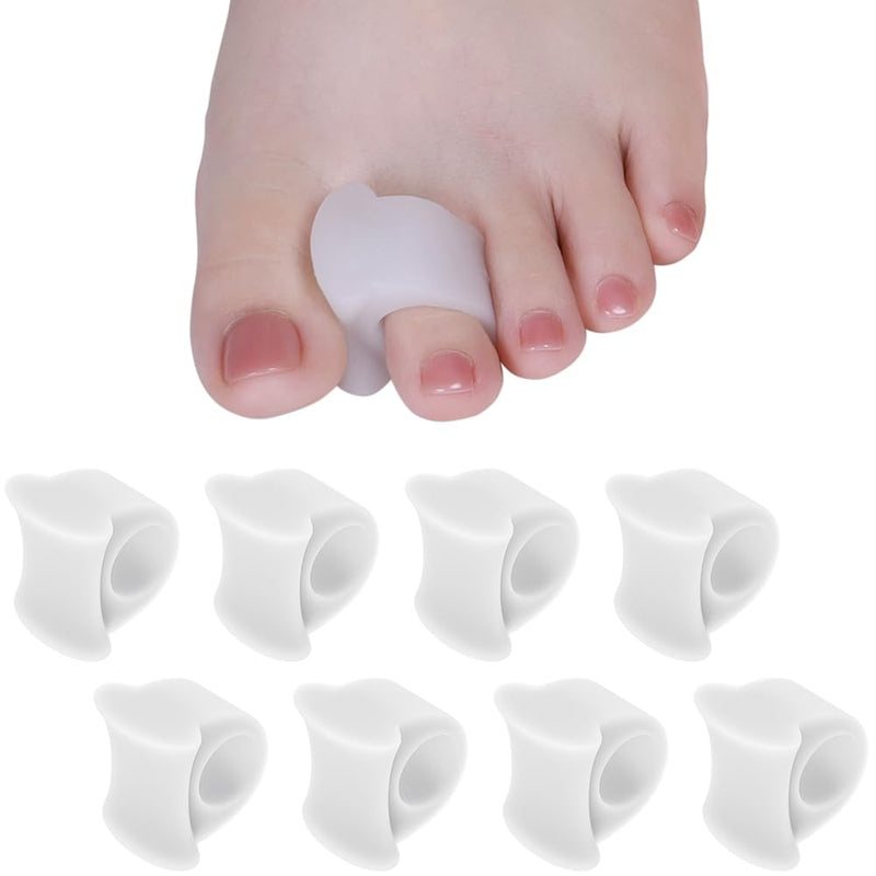 [Australia] - Sosede Pack of 8 silicone toe separators for hallux valgus correction - women and men, silicone toe separators, hammer toe correction, toe protection, toe spacer and stretcher 