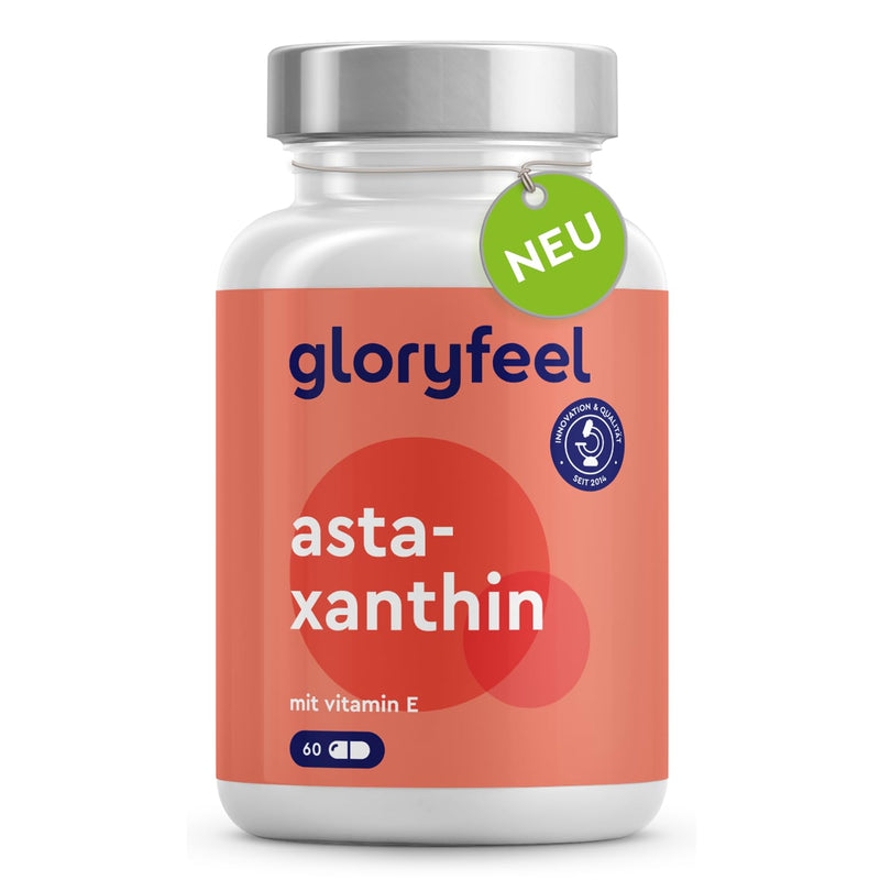 [Australia] - Astaxanthin 14mg high dose - Softgel capsules with oxidation protection* - 190mg microalgae extract (Haematococcus pluvialis) - With vitamin E - 4-month supply (60 pieces) - Carefully laboratory tested 
