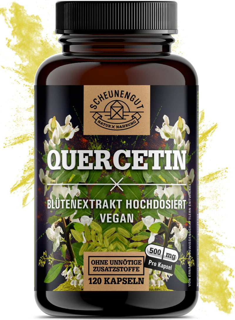 [Australia] - Quercetin -1000mg per daily dose- IMPORTANT: 25:1 extract (25000mg Japanese cord tree per dose) I Quercetin high dose I 120 pieces I Quercetin 500mg per capsule -DE- SCHEUNENGUT® 