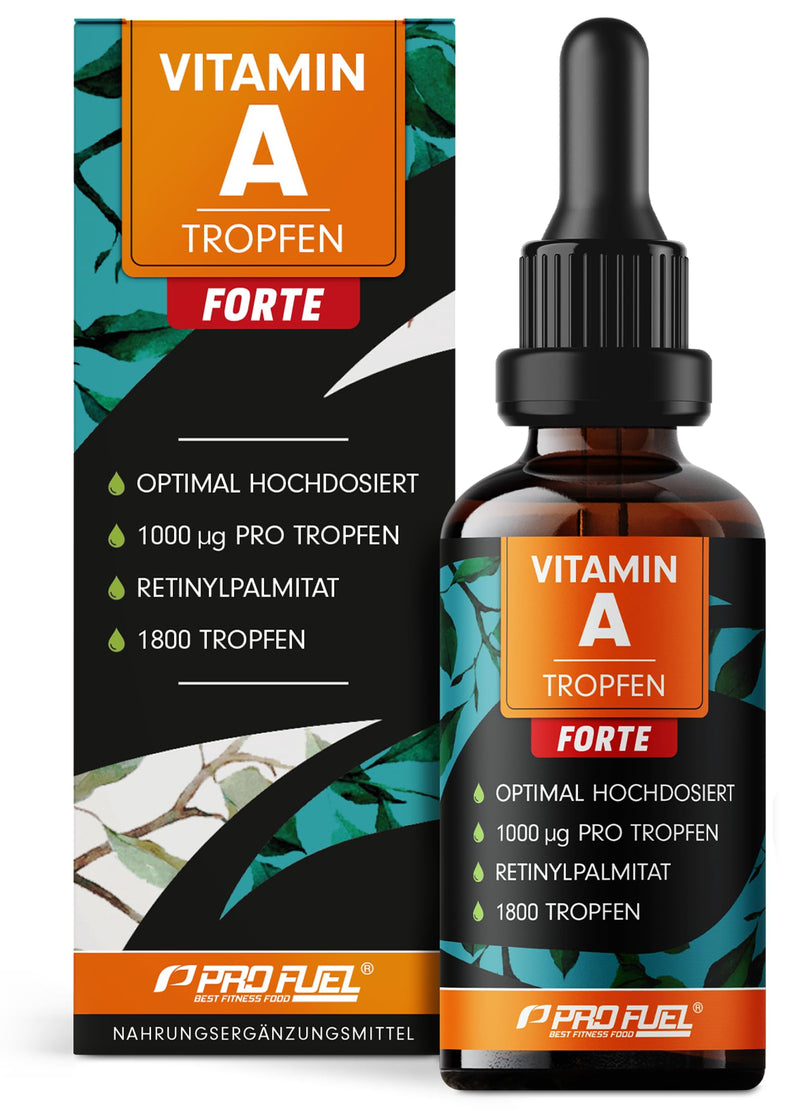 [Australia] - Vitamin A drops FORTE - 1000 µg per drop - 1800 drops with vitamin A from retinyl palmitate - optimally high dosage & bioavailable - without additives - laboratory tested with certificate - 100% vegan 1x 1800 drops 