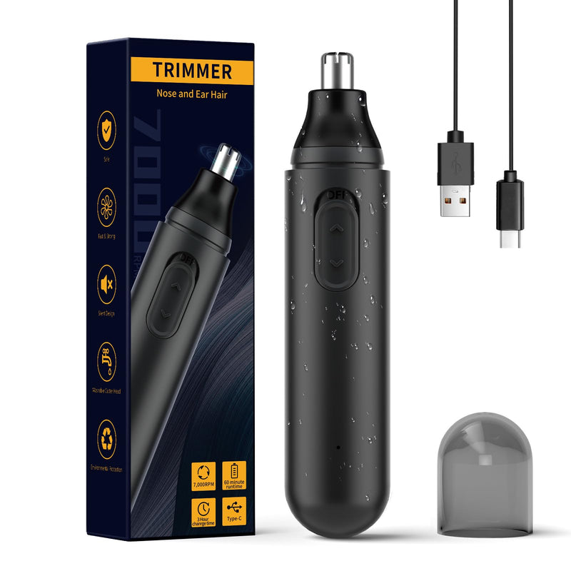 [Australia] - Nose Hair Trimmer-2023 Upgraded USB Rechargeable Nose Hair Trimmer Ear Hair Trimmer for Men and Women, IPX7 Waterproof Dual Blade Professional Painless Nose and Facial Hair Trimmer GE-3202 
