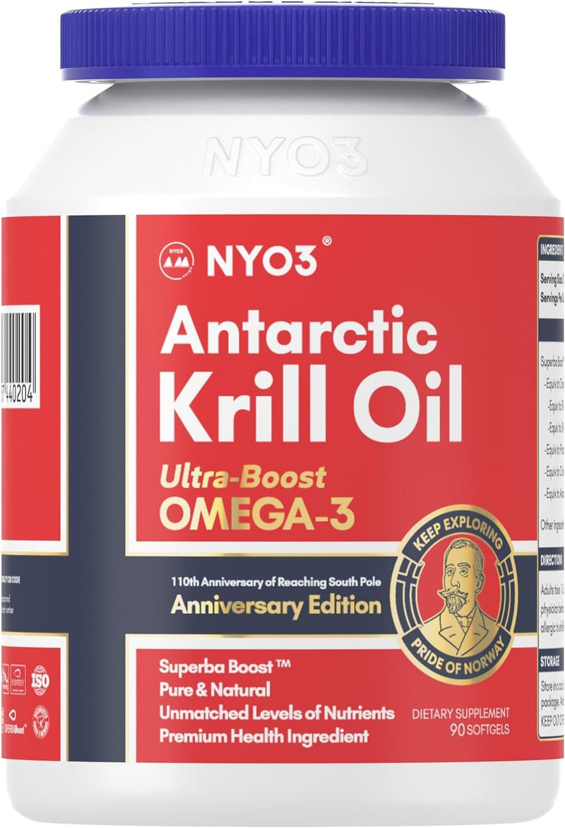 [Australia] - NYO3 Krill oil in 90 capsules Krill Oil Pure Norway 270 mg Omega 3 Krill pure fish oil 150 mg EPA 70 mg DHA, 560 mg phospholipids, 70 mg choline and 85 mcg astaxanthin 