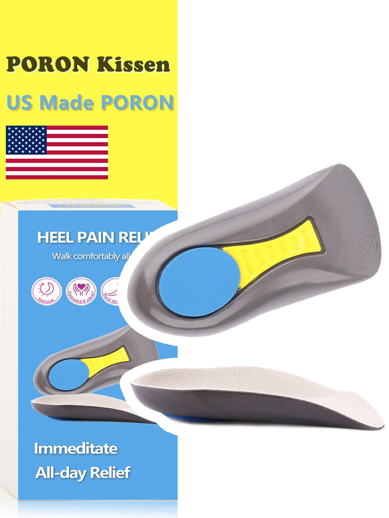 [Australia] - Plantar Fasciitis Arch Support Insoles Heel Cup Women Men Heel Insoles for Heel Pain, Heel Spurs, Flat Feet, Tendonitis, Shock Absorption Inserts EU 41-46 Black 