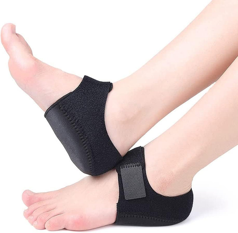 [Australia] - Plantar Fasciitis Orthopedic Silicone Heel Protector for Shoes - Heel Pads Heel Spur - Insoles Gel Heel Spur - Heel Spur Socks (EU 35-40, Black (02)) EU 35 - 40 Black (02) 