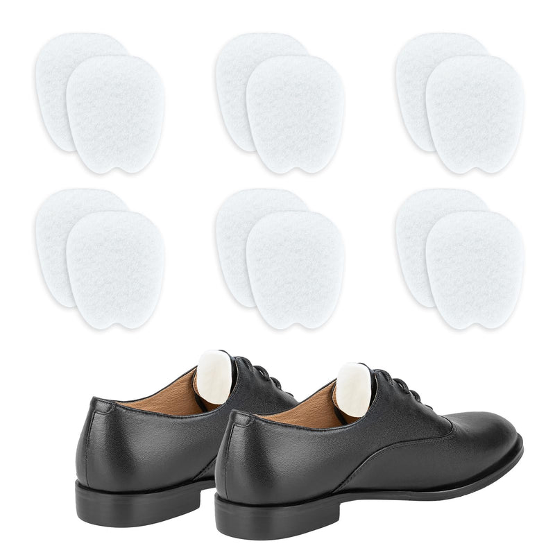 [Australia] - NICENEEEDED 6 Pairs Felt Tongue Pads, Self-Adhesive Tongue Pads, White Non-Slip Soft Shoe Insoles, Foot Pads, Metatarsal Pads 