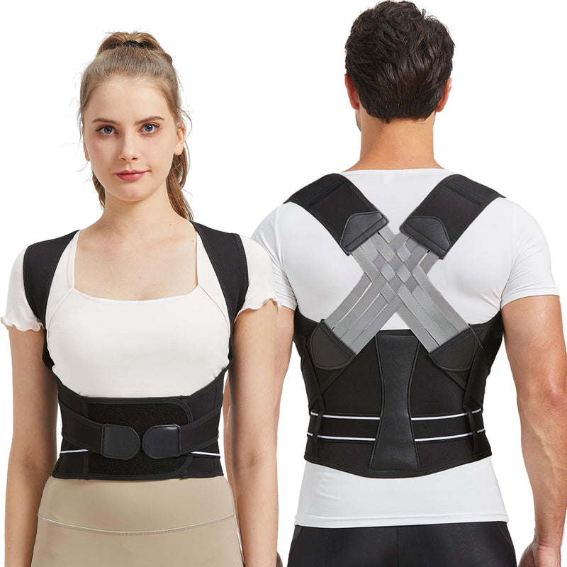 [Australia] - BraceTop back straightener, posture correction back for women and men, lightweight, breathable bandage, back support, shoulder strap, back support belt for back pain, XXL 