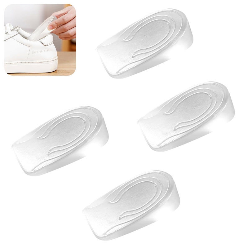[Australia] - 2 pairs of gel heel pads, 1 cm heel wedge Achilles tendon, heel spur Achilles tendon insoles gel, transparent height increase insoles, silicone heel cushion increase for men and women 
