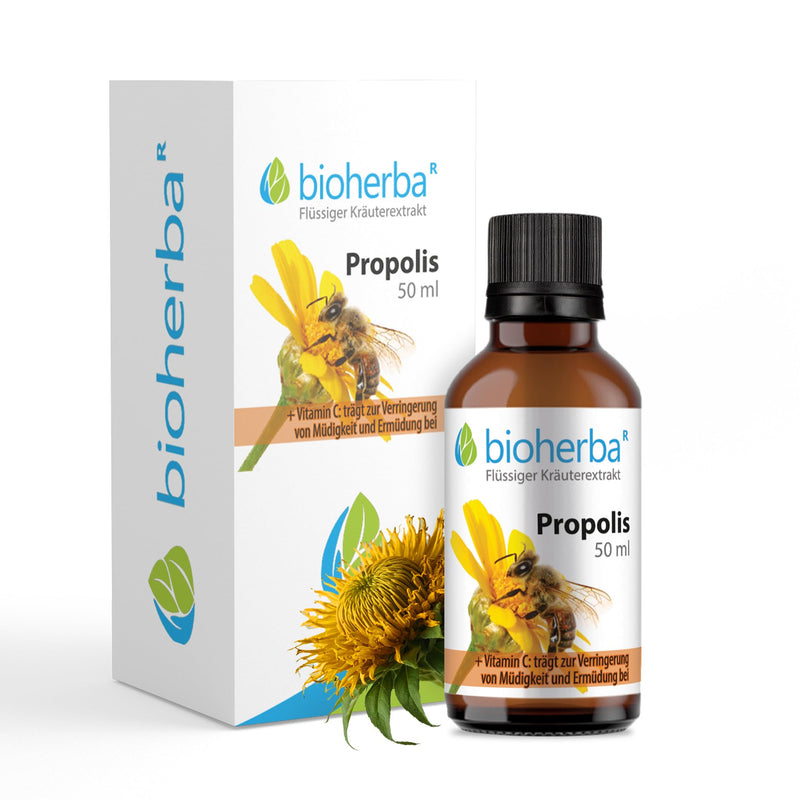 [Australia] - BIOHERBA Propolis drops, pure propolis extract, tincture 50 ml without alcohol with vitamin C - strengthens resistance, reduces fatigue, ideal for the immune system, natural & pure PZN 17187037 1 piece 