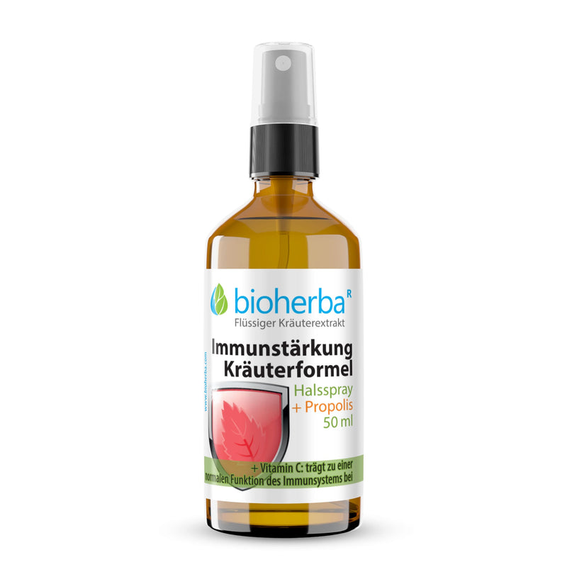 [Australia] - BIOHERBA throat spray and throat spray - immune strengthening herbal formula with propolis, 50 ml - relieves sore throat - natural throat care with plant extracts, vitamin C & propolis, PZN: 17188657 1 piece 
