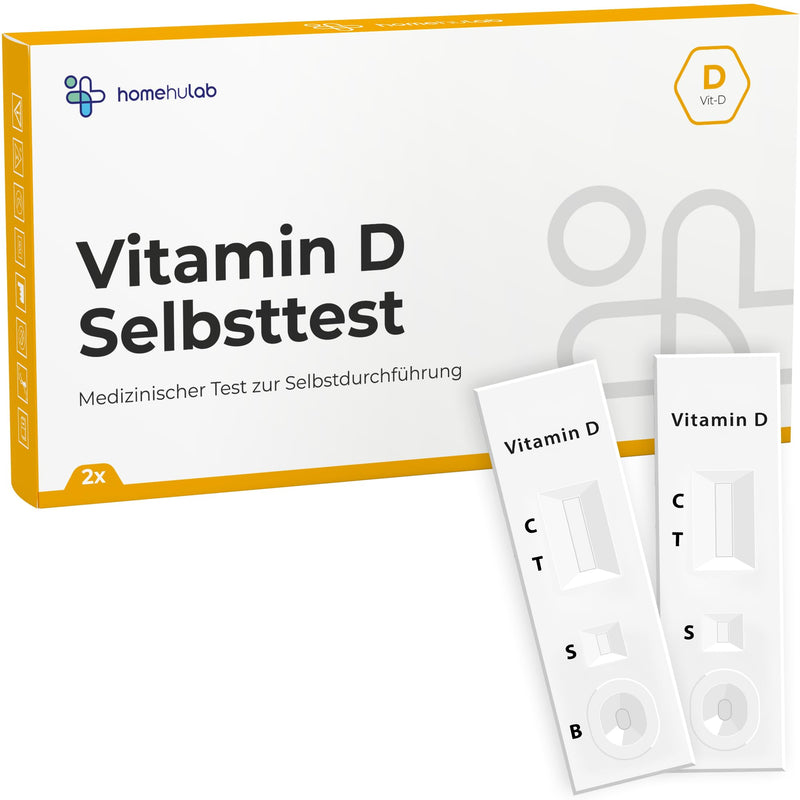 [Australia] - 2x Vitamin D self-test - simple vitamin D test for home with immediate results for tiredness, exhaustion & vitamin D3 K2 deficiency 