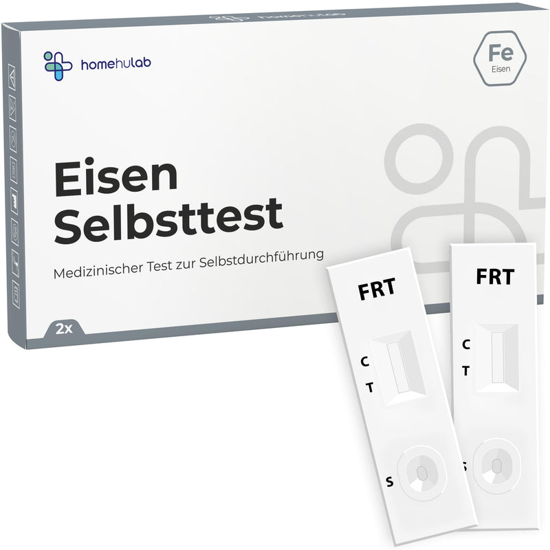 [Australia] - Homehulab 2x iron value self-test double iron deficiency test for at home to determine an iron deficiency for symptoms such as headaches, fatigue or hair loss - result in 5 minutes 