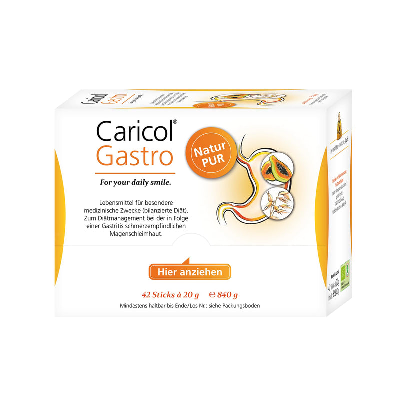 [Australia] - Caricol Gastro | 100% natural product | Support for the gastric mucosa | With the power of papaya & biotin | With Papain | 42 sticks of 20 g each (840 g) 