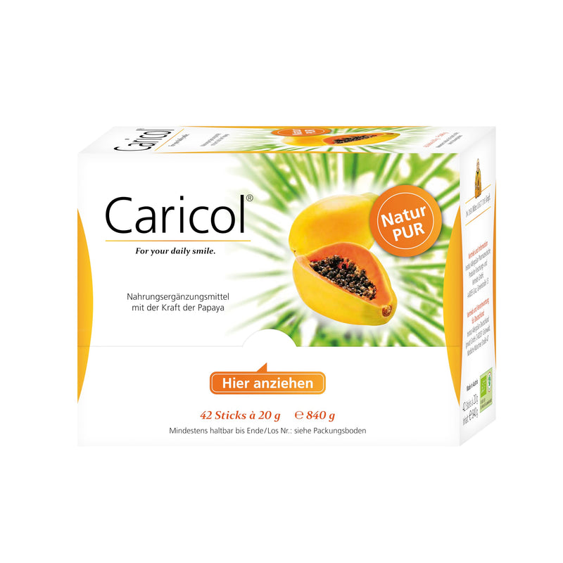 [Australia] - Caricol | 100% natural ingredients in organic quality | With Papain | Easy to dose | 42 sticks of 20 g each (840 g) 