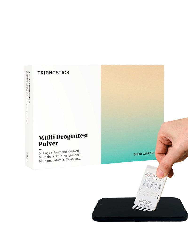 [Australia] - TRIGNOSTICS drug test surface - drug wipe test for at home 5 minutes | 1 rapid drug test with 5 test strips without a laboratory | THC surface test for the detection of drugs such as cannabis or cocaine 