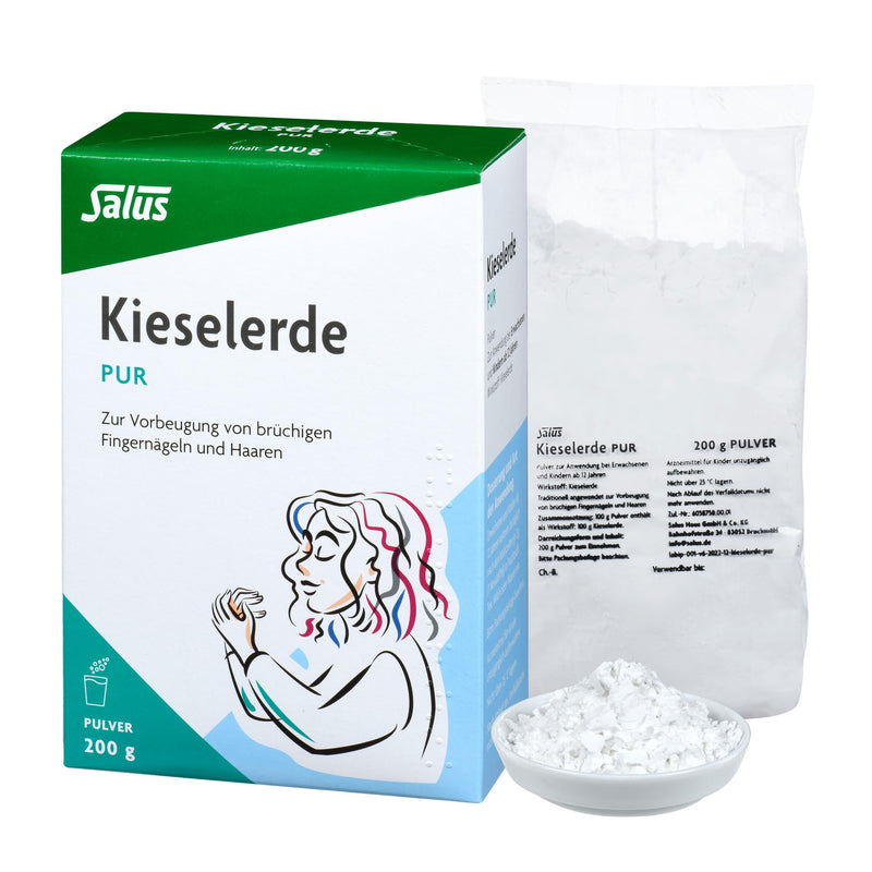 [Australia] - Salus - pure silica - 1x 200 g pack - over-the-counter medicine - to prevent brittle fingernails and hair - silica from diatoms 87% pure silica content 