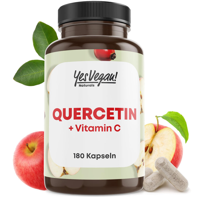 [Australia] - Quercetin 500 mg high dose (180 capsules) with vitamin C - Vegan - Quercetin high dose 