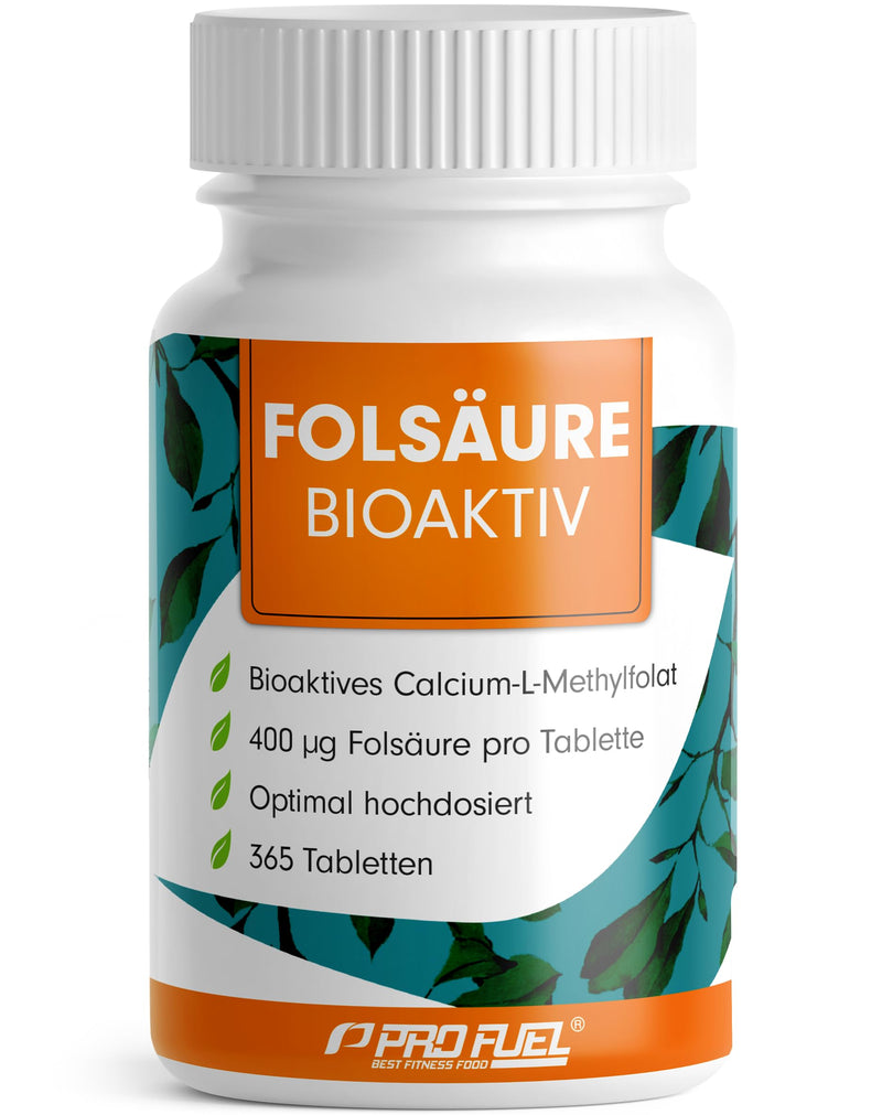 [Australia] - Folsäure BIOAKTIV 400µg - 365 Folsäure Tabletten mit bioaktiver L-5-MTHF Folsäure - optimal hochdosiert für Kinderwunsch & Schwangerschaft - laborgeprüft mit Zertifikat - 100% vegan - Jahresvorrat Folsäure Bioaktiv 91 g (1er Pack) 