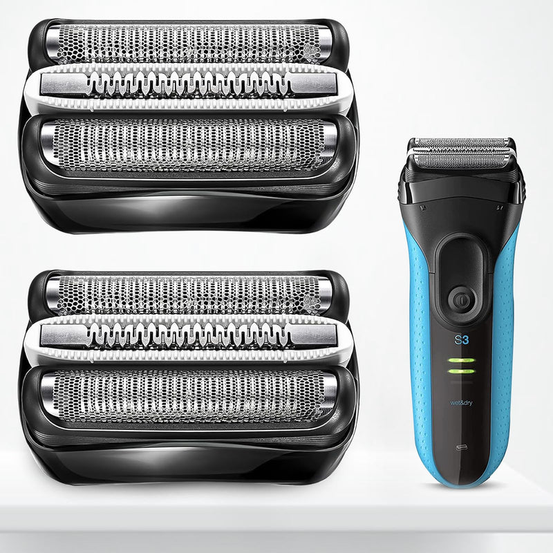 [Australia] - 32b shaving head for Braun Series 3, shaving blade compatible with Braun Series 3 Proskin, replacement shaving head for Braun 3040s 3020s 3010s 3050s 3070cc 3080s, accessories for Braun electric shaver S3【2 pieces】 
