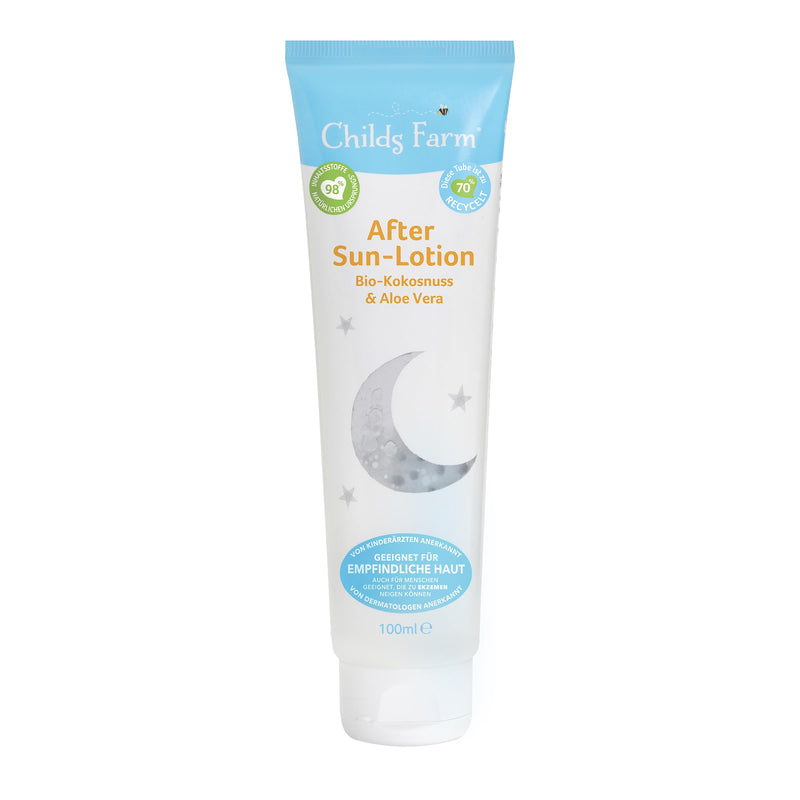 [Australia] - Childs Farm After Sun lotion for children and babies with organic coconut scent, 100ml | Soothing and moisturizing | Suitable for dry, sensitive or eczema-prone skin 
