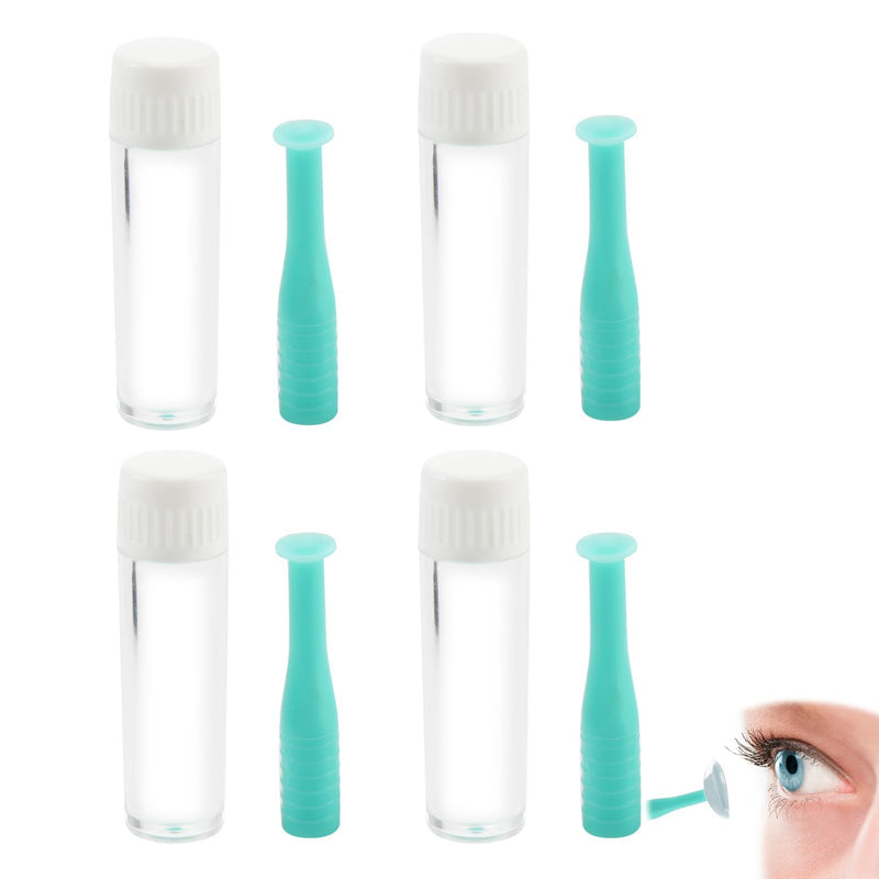 [Australia] - Pack of 4 contact lens insertion aids, contact lens remover, soft lenses for soft and hard lenses, odorless, essential accessory for a wearing experience (green) 